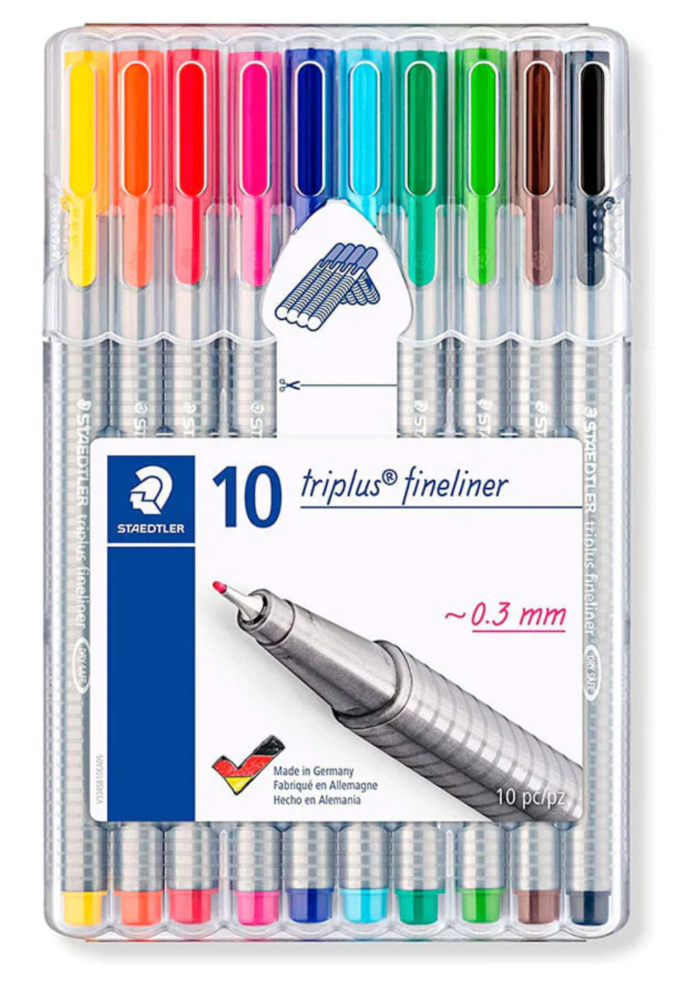 Marcadores Staedtler Triplus fineliner 10 colores