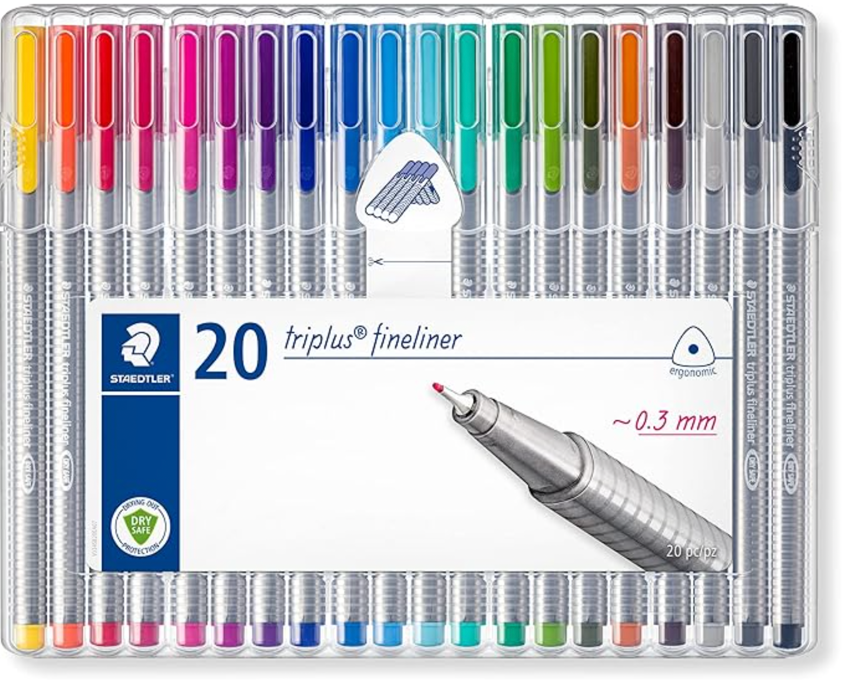 Marcadores Staedtler Triplus fineliner 20 colores