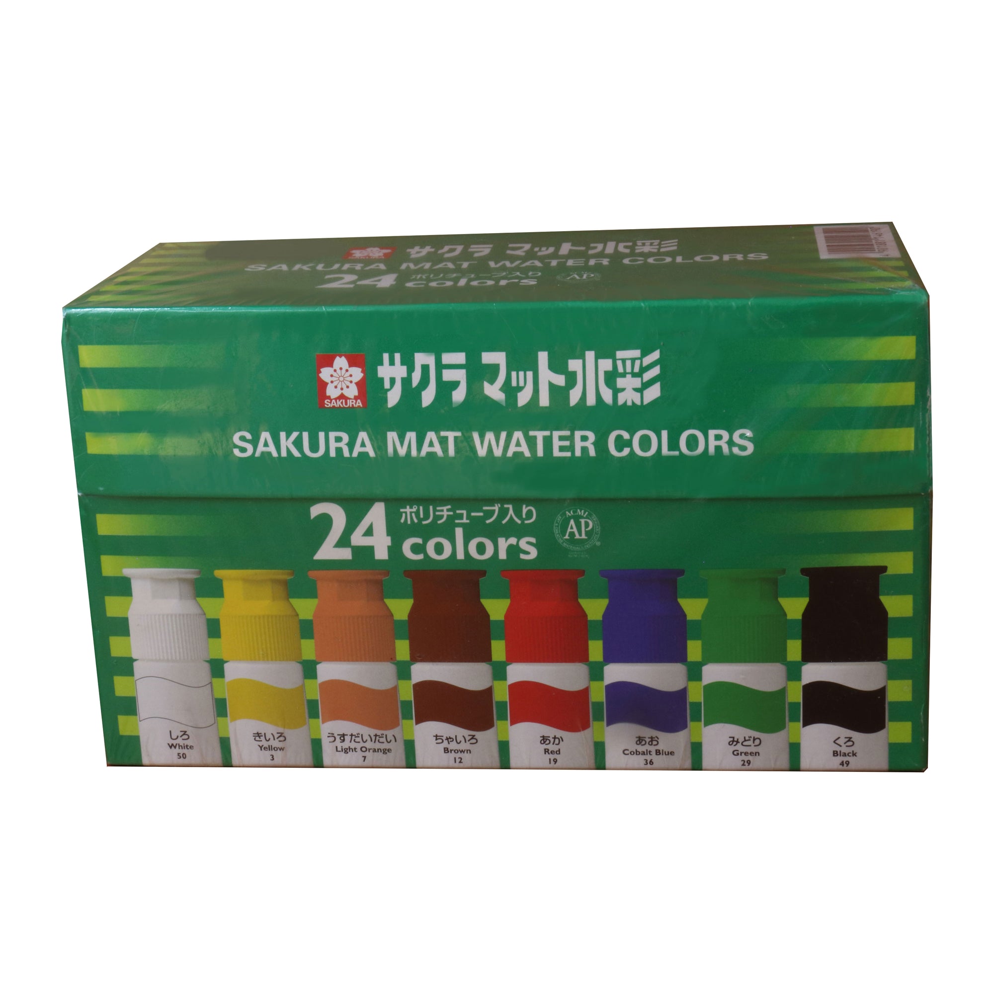Acuarela Sakura mate 24 colores en tubo plástico