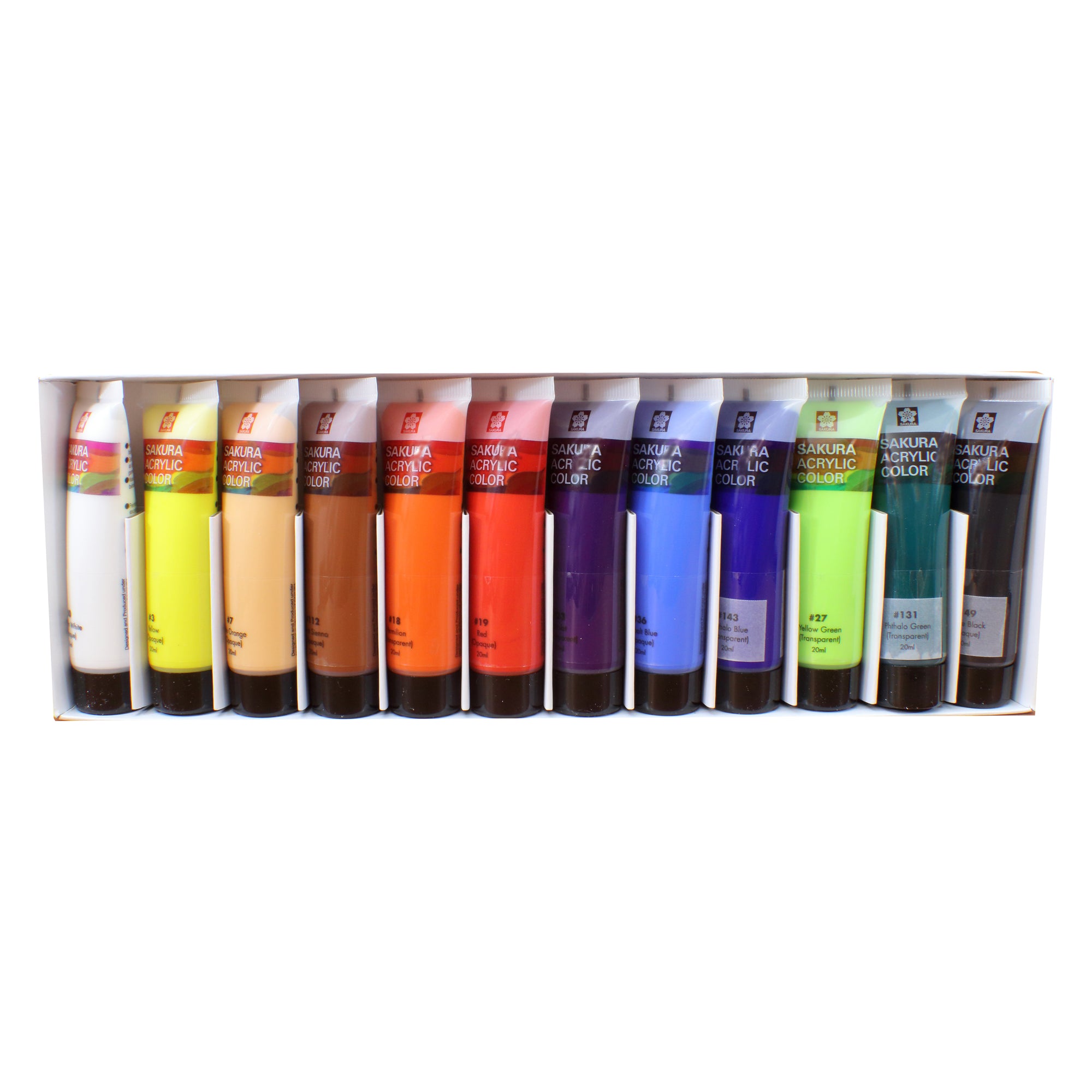 Acrílico Sakura 12 colores 20ml