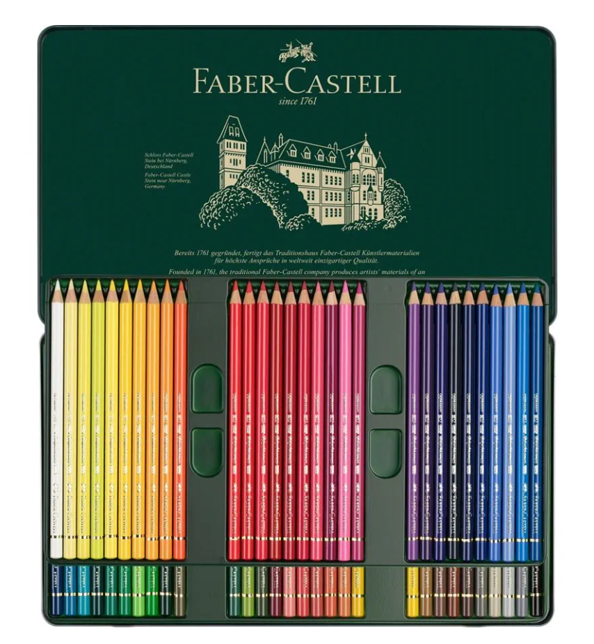 Lápices de colores Faber Castell Polychromos 60 colores en caja metálica