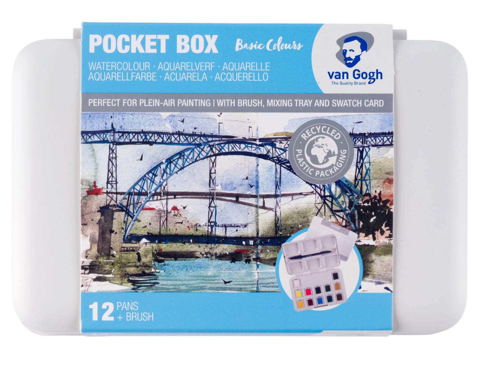 Set de acuarela Van Gogh 12 medias pastillas + pincel