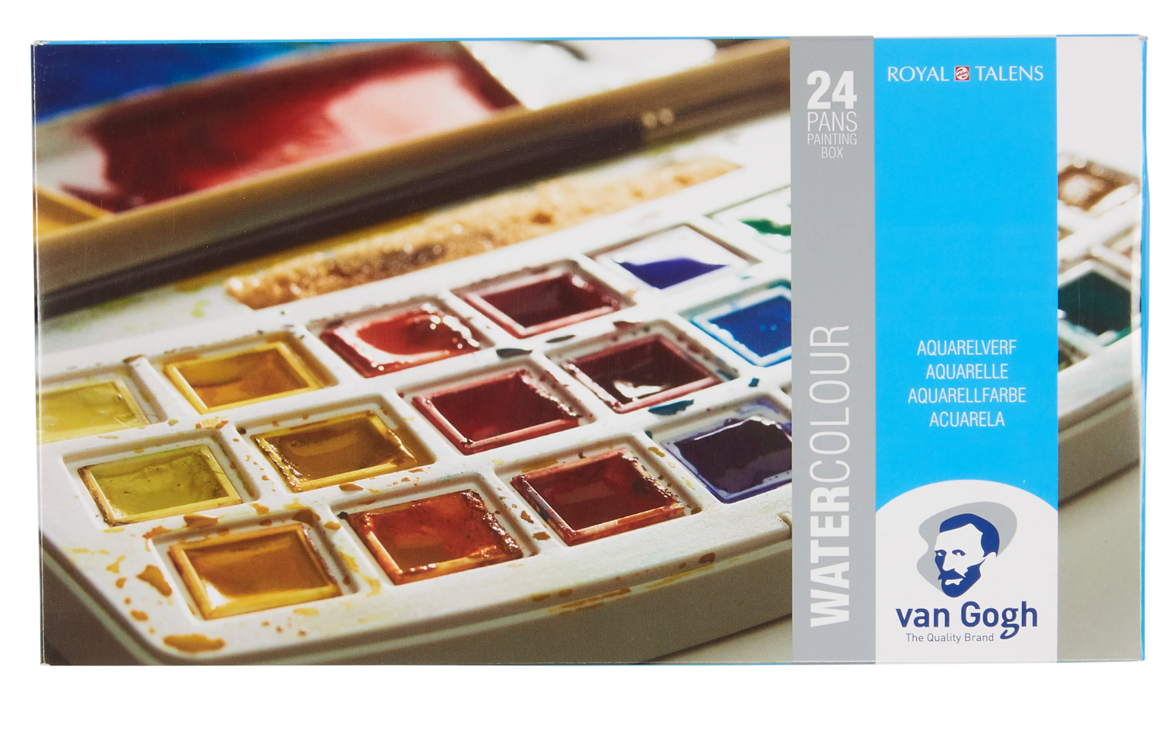 Set de acuarelas Van Gogh de 24 medias pastillas en caja plástica