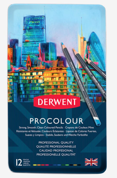 Caja de lápices Derwent Procolour 12 colores