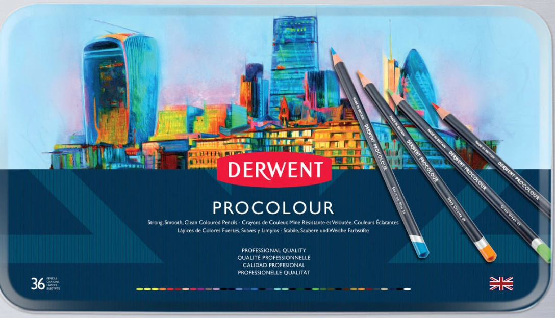 Caja de lápices Derwent Procolour 36 colores