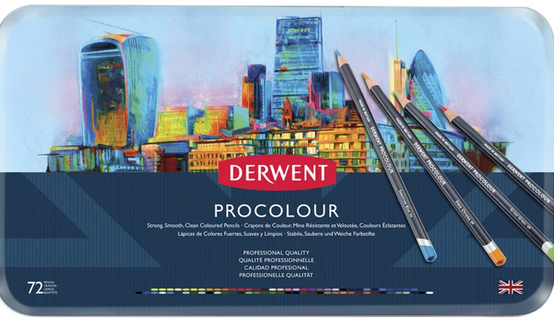 Caja de lápices Derwent Procolour 72 colores
