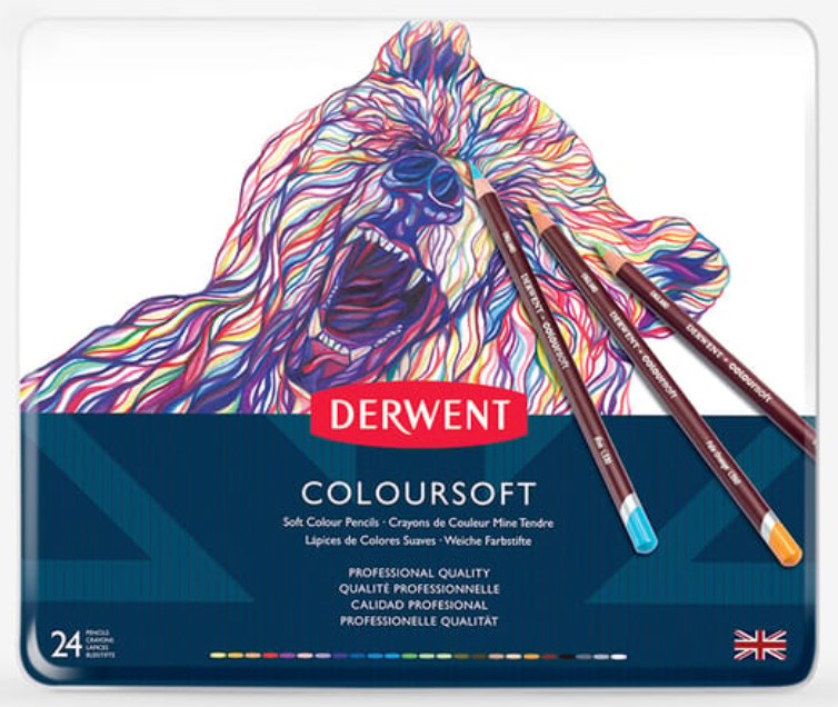Caja de lápices Derwent Coloursoft 24 colores