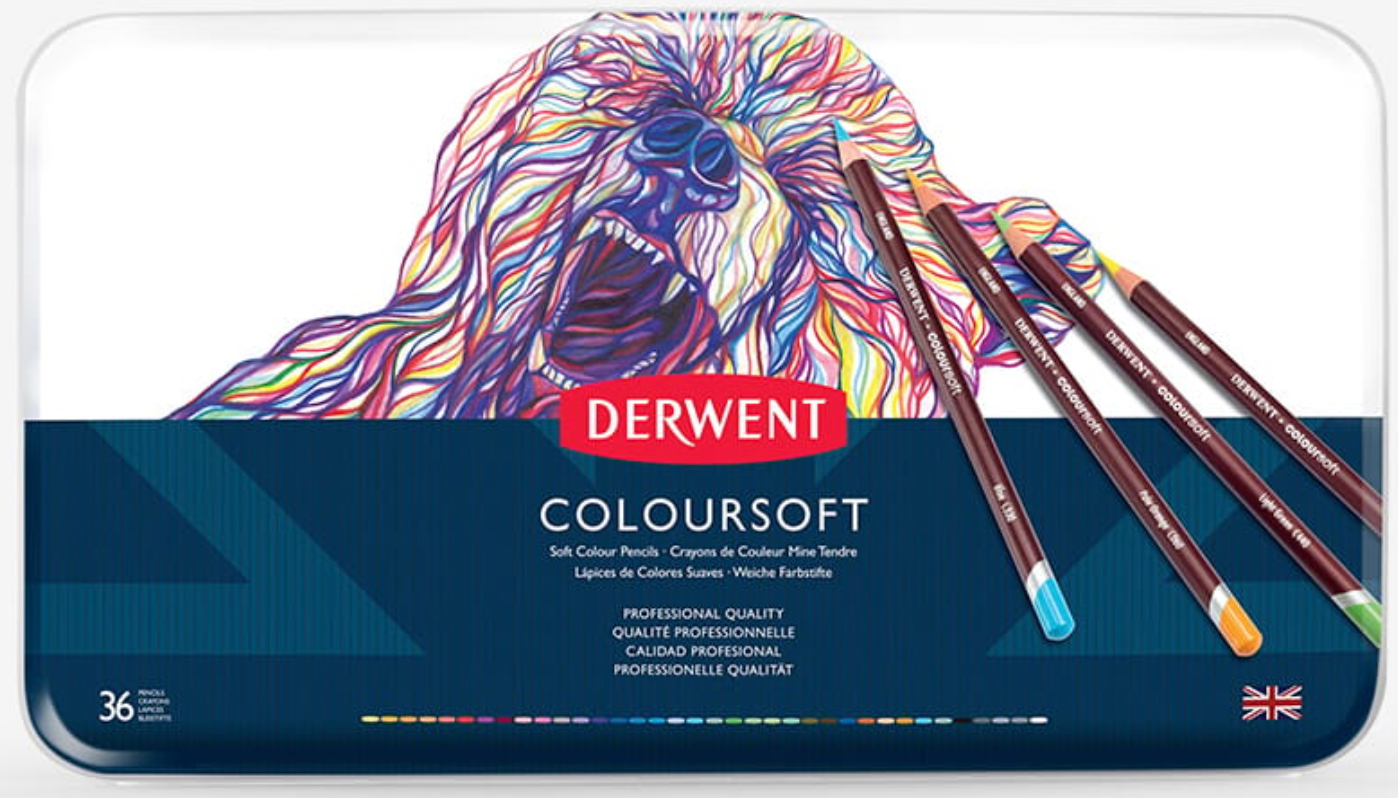 Caja de lápices Derwent Coloursoft 36 colores