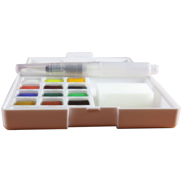 Acuarela Sakura Koi en pastilla 12 colores - Librería Antillanca