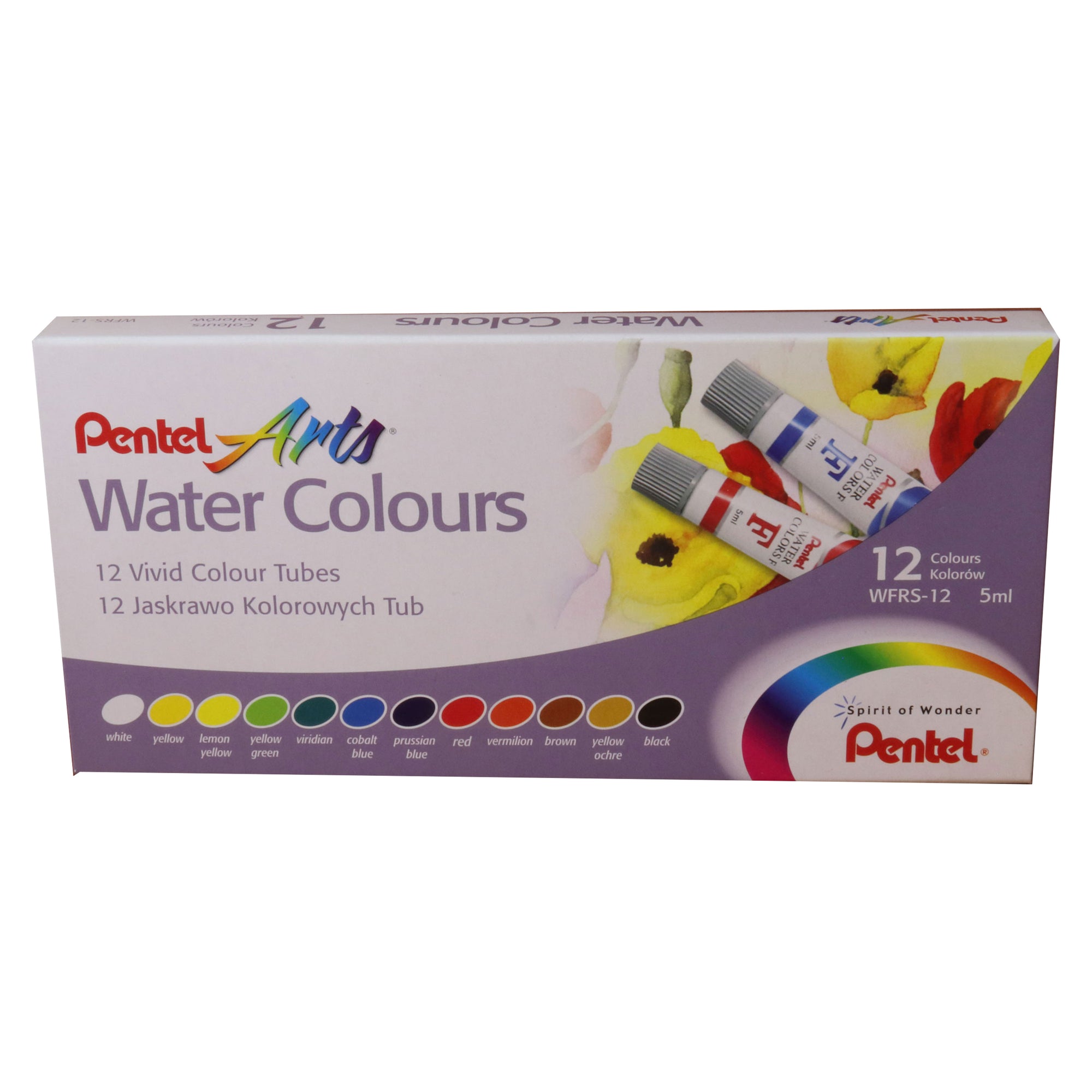 Acuarela Pentel en tubo 12 colores