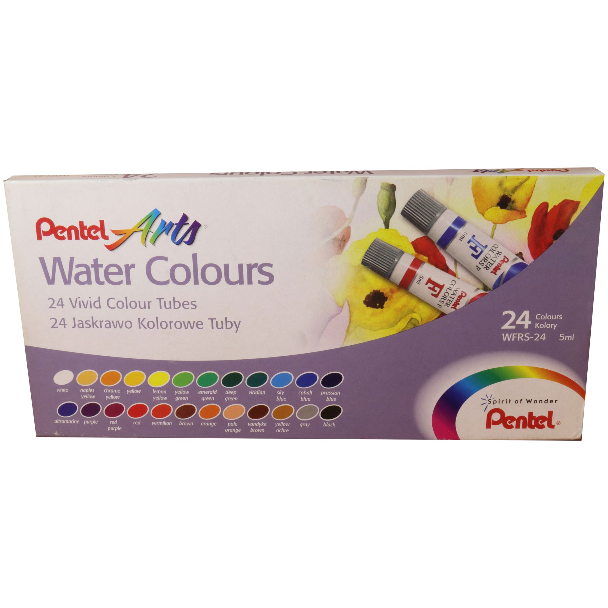 Acuarela Pentel en tubo 24 colores