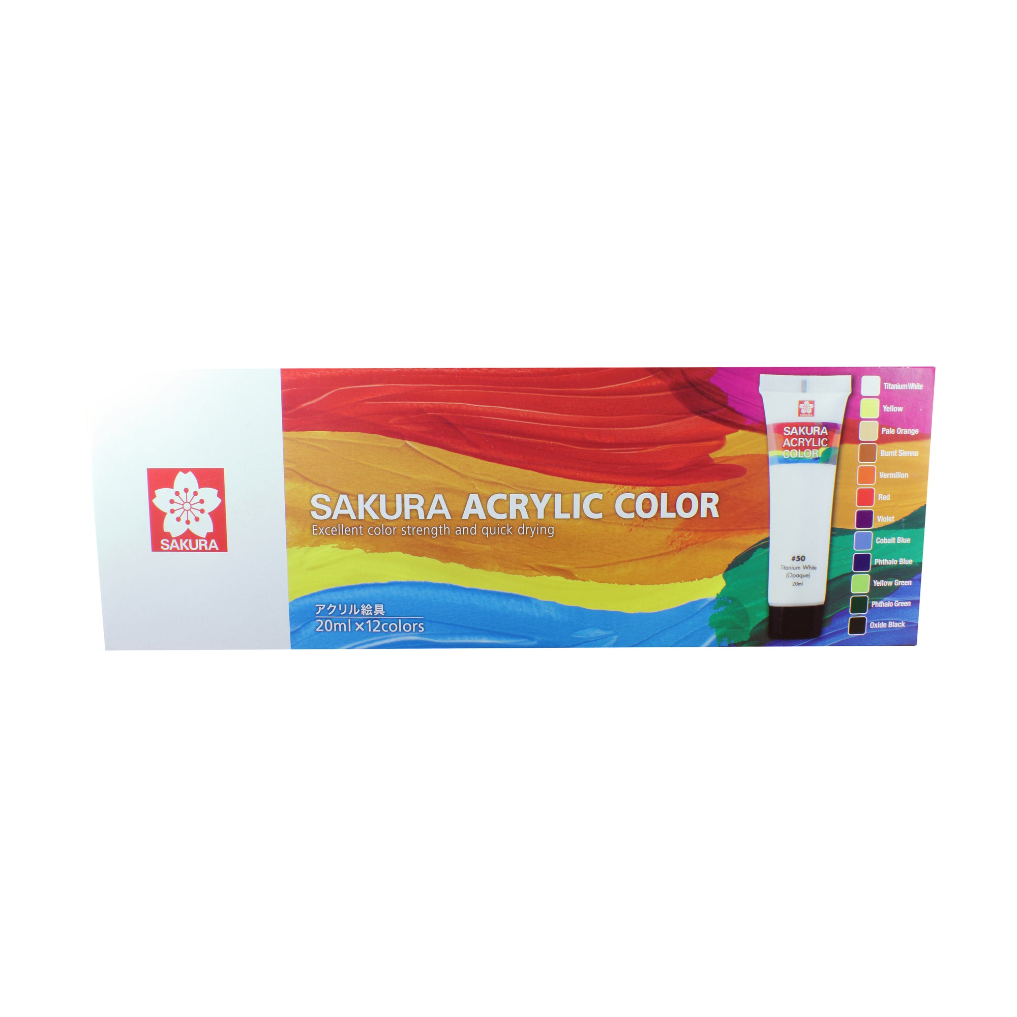 Acrílico Sakura 12 colores 20ml