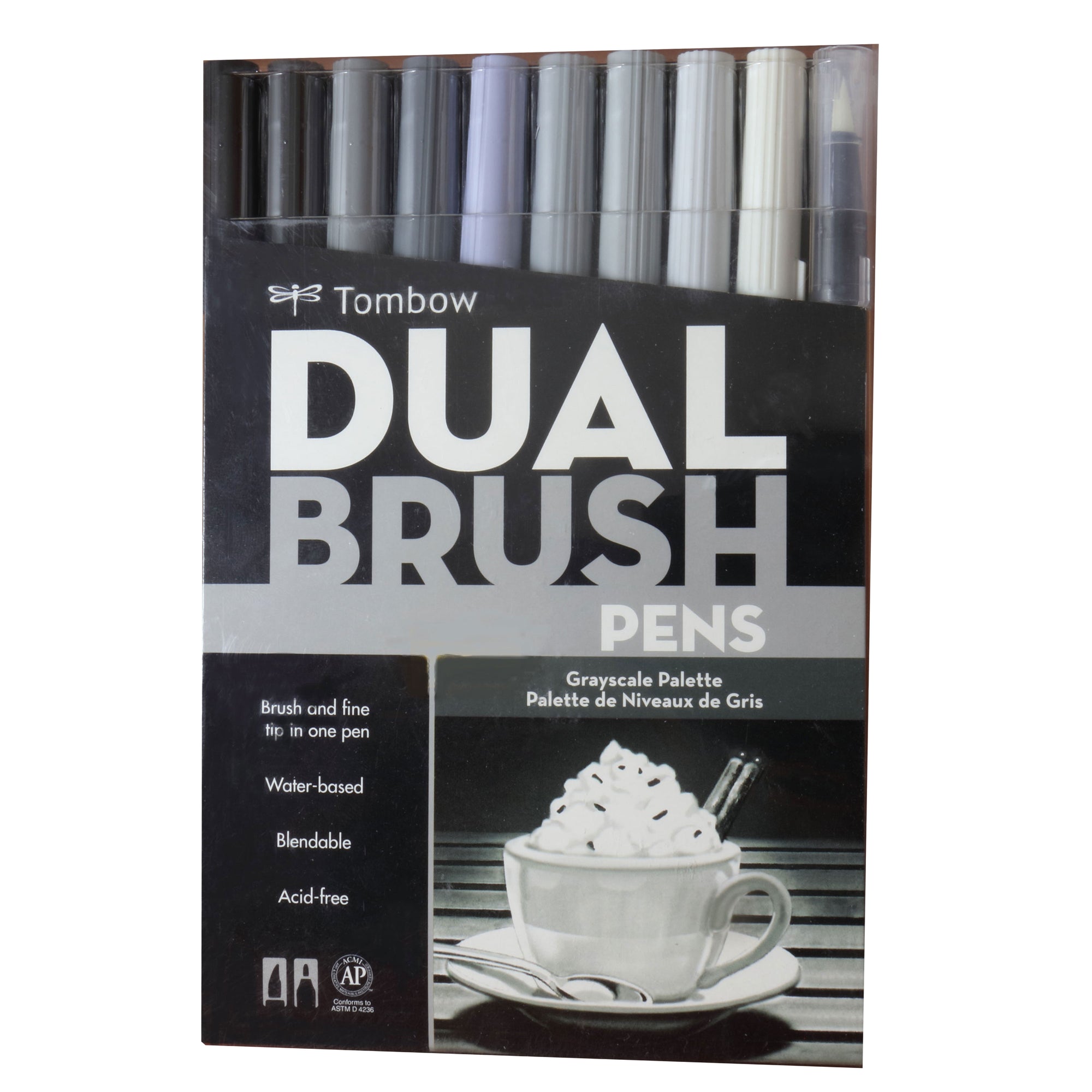 Plumones Tombow Dual Brush set escala de grises