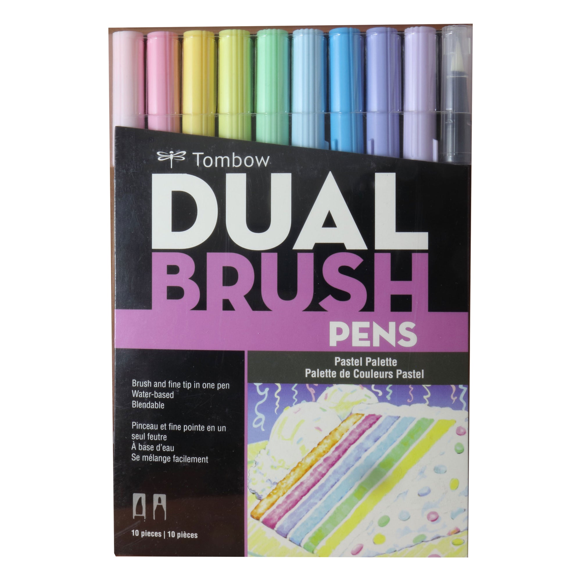 Plumones Tombow Dual Brush set colores pasteles